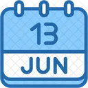 Calendario Junho Treze Ícone