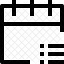 Calendario Lista Agenda Ícone