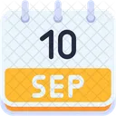 Calendario Setembro Dez Ícone