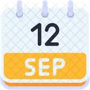 Calendario Septiembre Doce Icono