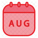 Calendario agosto  Icono