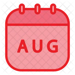 Calendário de agosto  Ícone