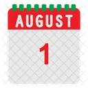 Calendario agosto  Icono