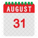 Calendario agosto  Icono