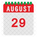 Calendario agosto  Icono