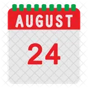 Calendario agosto  Icono