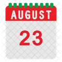 Calendario agosto  Icono