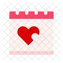 Calendário de amor dos namorados  Ícone