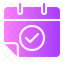 Calendário aprovado  Ícone