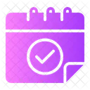 Calendário aprovado  Ícone
