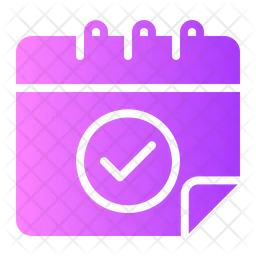 Calendário aprovado  Ícone