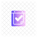 Calendario Aprovar Aprovar Verificar Ícone