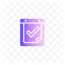Calendario Aprovar Aprovar Verificar Ícone