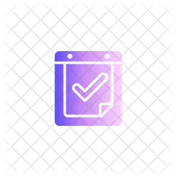 Aprovação do calendário  Ícone
