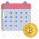 Calendário bitcoin  Ícone