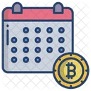 Calendário bitcoin  Ícone