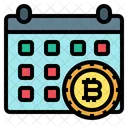 Calendário bitcoin  Ícone