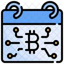 Calendario Bitcoin Calendario Criptografico Calendario Ícone