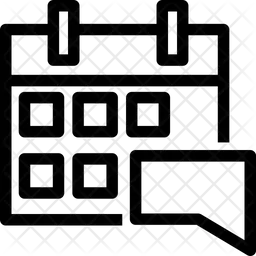 Chat de calendario  Icono