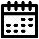Calendario Circulo Data Ícone