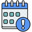 Calendario con alertas  Icono