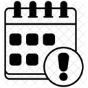 Calendario con alertas  Icono