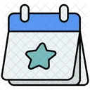 Calendario Con Estrella Icono