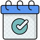 Calendario Con Marca De Verificacion Icono