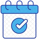 Calendario con marca de verificación  Icono