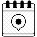 Calendario con alfiler  Icono