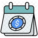 Calendario Con Signo De Dolar Icon