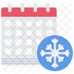 Calendario de copos de nieve  Icono