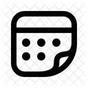 Curvado En Calendario Icono