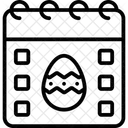 Calendario De Pascoa Mes Da Pascoa Calendario Ícone