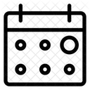 Calendario Data Marca Circulo Ícone