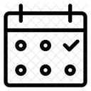 Verificacao De Marca De Data Do Calendario Ícone