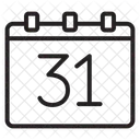 Calendário de 31 datas  Ícone