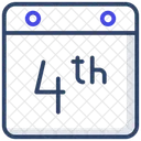 Calendário de 4 de julho  Ícone
