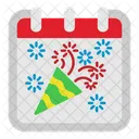 Ano Nuevo Cumpleanos Calendario Icon