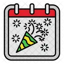 Ano Nuevo Cumpleanos Calendario Icon