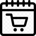 Calendário de comércio eletrônico  Ícone