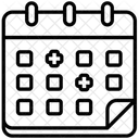 Calendário de consultas médicas  Ícone