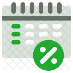 Calendario de descuento  Icono