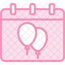 Icono De Linea De Duotono De Programa De Eventos Icono