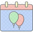 Icono De Color Lineal De Calendario De Eventos Icono