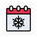 Calendario Floco De Neve Natal Icon