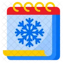 Calendario De Invierno Nieve Dia Icon