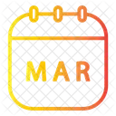Calendário de março  Ícone