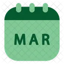Dia Data E Mes Verde Icon