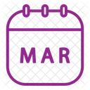Calendário de março  Ícone